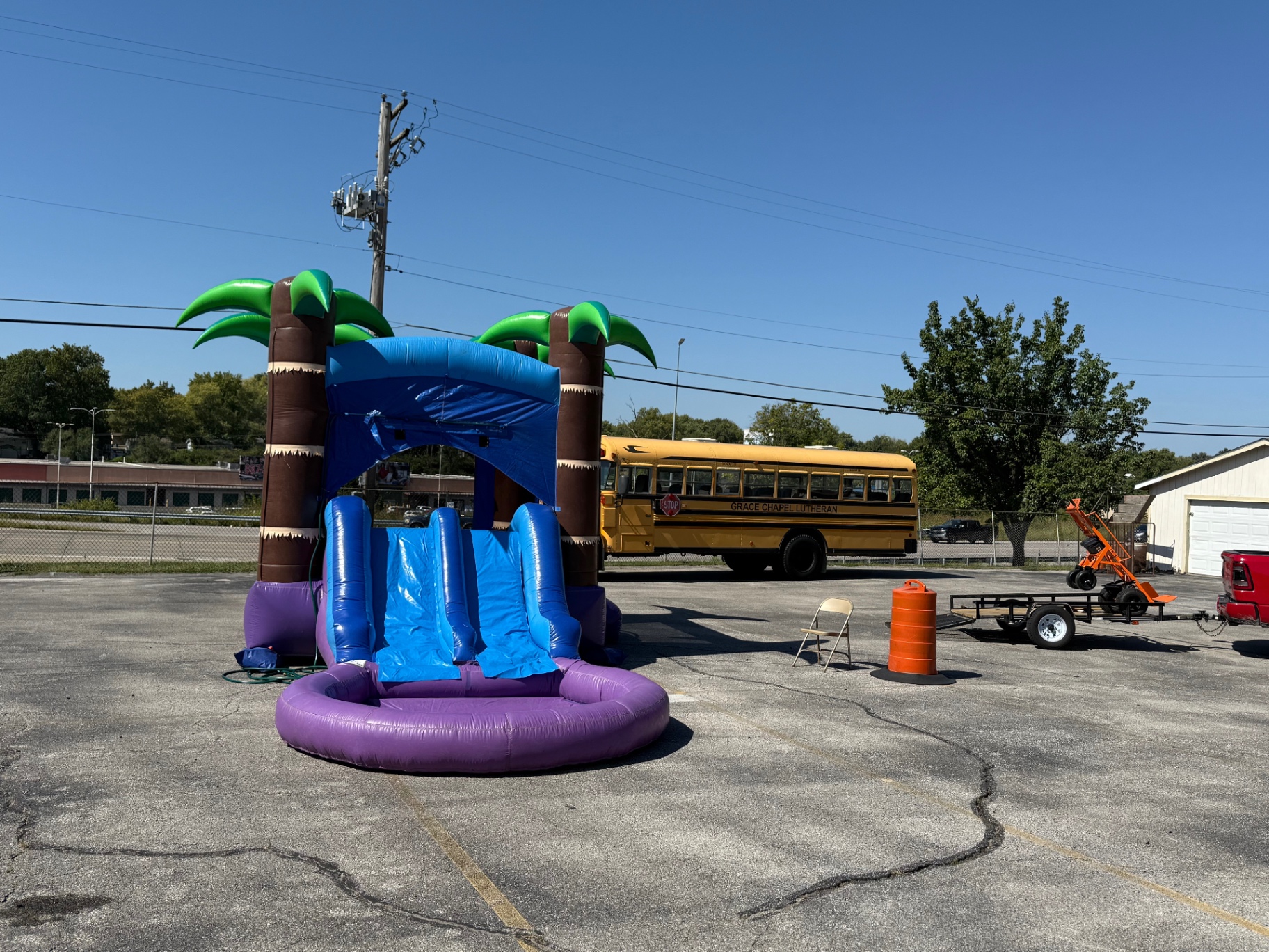 Dual Lane Combo Bounce House — Tropical Thunder photo 5