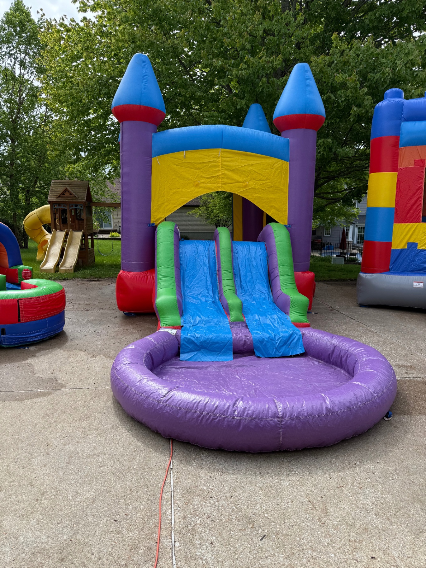 Dual Lane Water Slide Combo — Rainbow Splash photo 2
