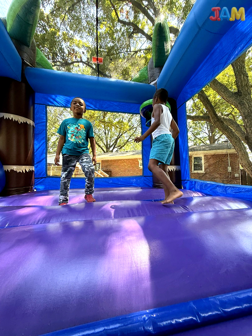 Dual Lane Combo Bounce House — Tropical Thunder photo 3