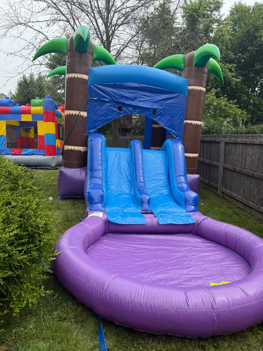 Dual Lane Combo Bounce House — Tropical Thunder photo 8