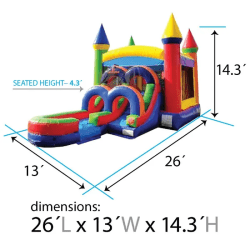 rainbow20bounce20house205 1740796114 Splash Castle With Slide